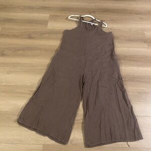 Brown Women's Linen Jumpsuit